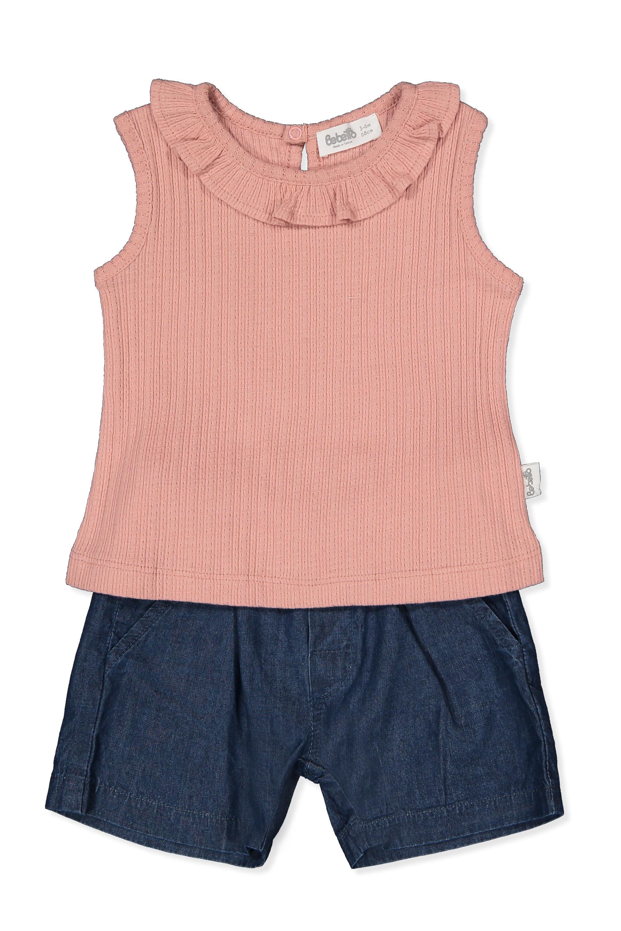 TENCEL ŞORT 2Lİ TAKIM (TINY FLOWERS) GÜL KURUSU