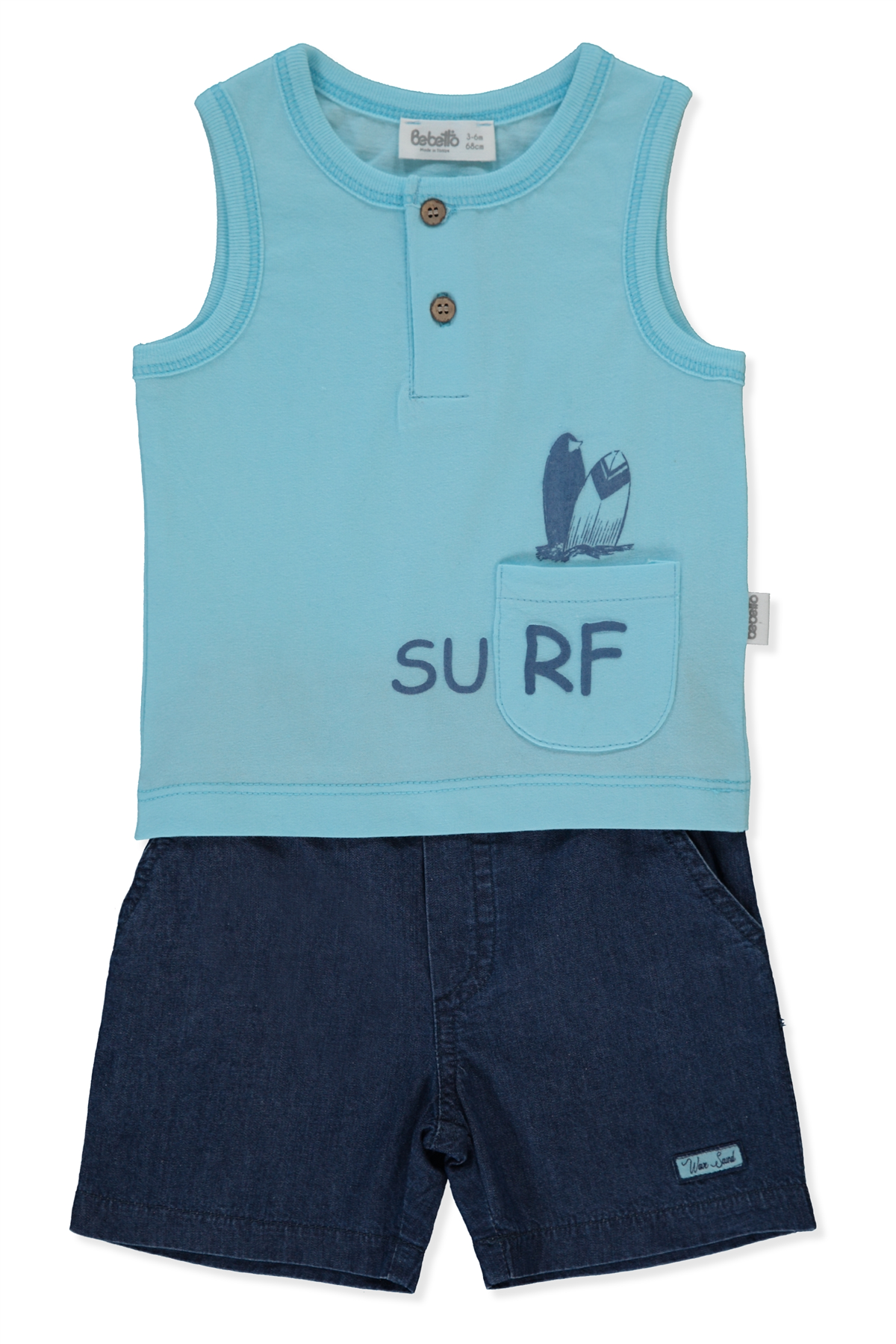 TENCEL ŞORT 2Lİ TAKIM (WAVE POWER) LACİVERT