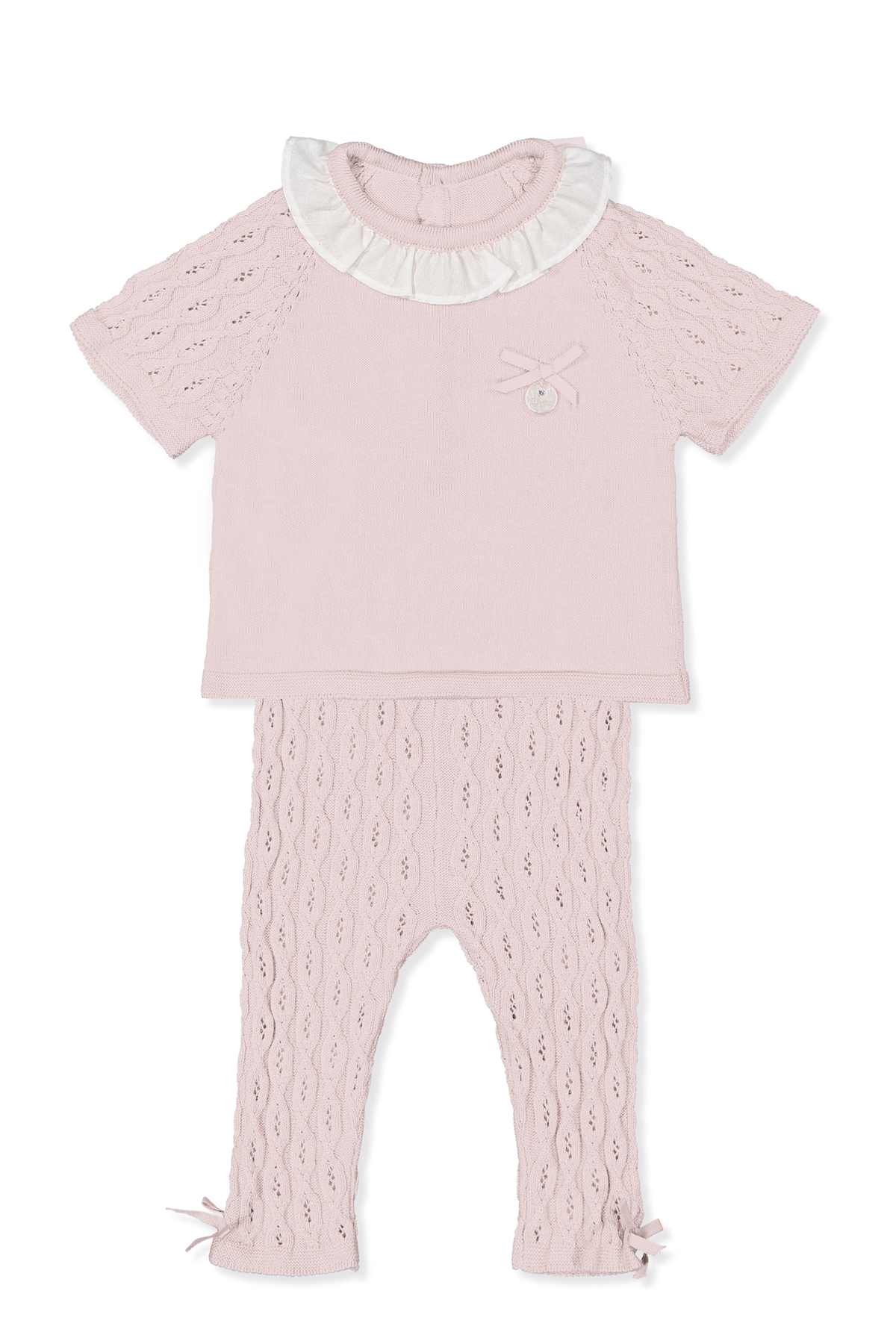 TRİKO İKİLİ TAKIM (BURGU DESEN) PEMBE
