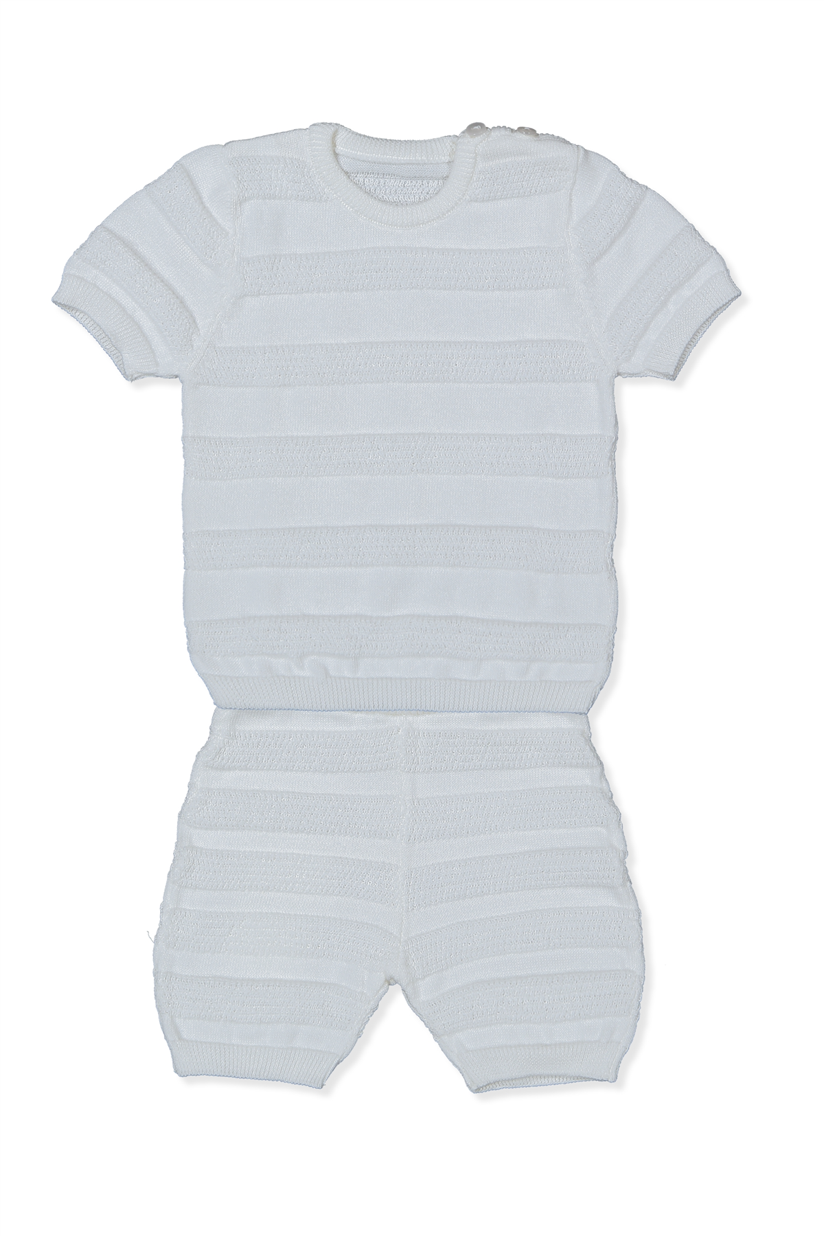 TRİKO ŞORTLU TAKIM (ÇİZGİ DESEN) MAVİ