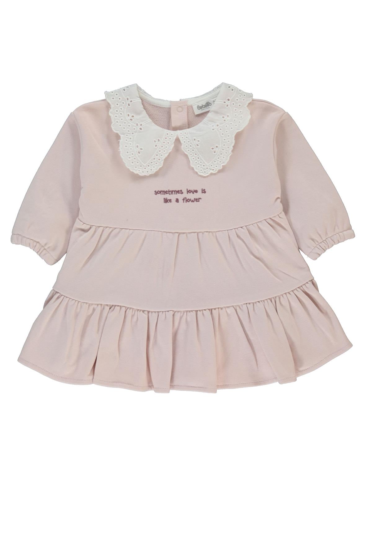 ÜÇ İP ELBİSE (RETRO FLOWER) PUDRA