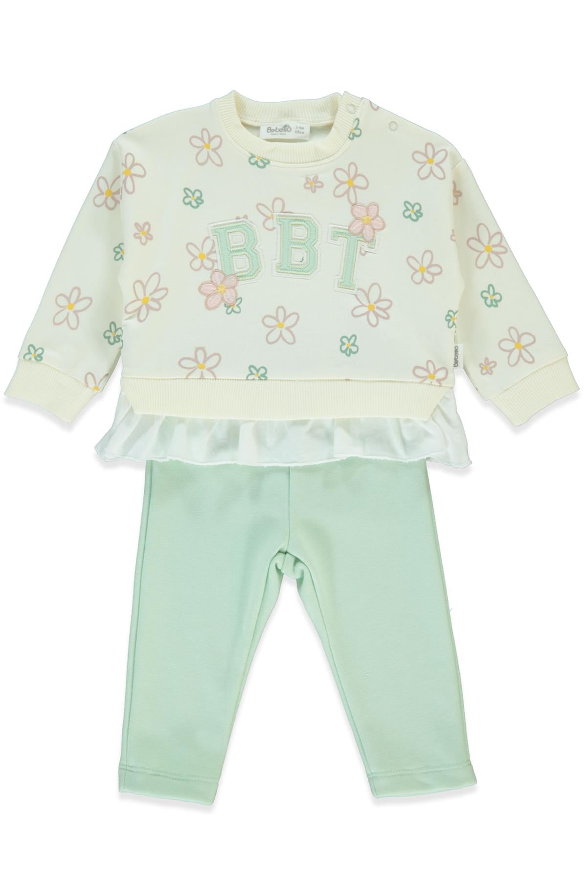 ÜÇ İP PANTOLON 2Lİ TAKIM (BEBETTO GIRL TEAM) MİNT
