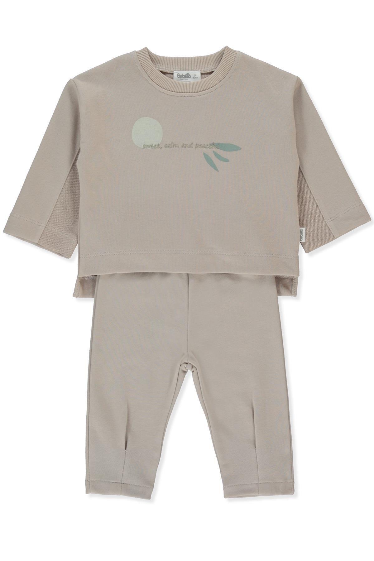 ÜÇ İP SWEAT 2Lİ TAKIM (FEEL) BEJ