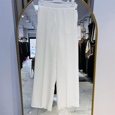 BELİ LASTİKLİ BOL PAÇA PANTOLON EKRU
