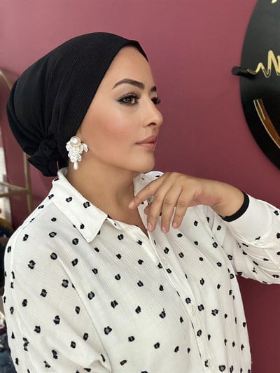 SİYAH BÜRÜMCÜK KUMAŞ DOLGUSUZ PRATİK BONE