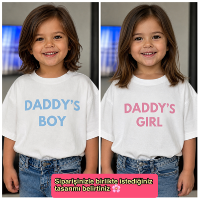 Tekli Daddys Girl - Daddys Boy Tişört