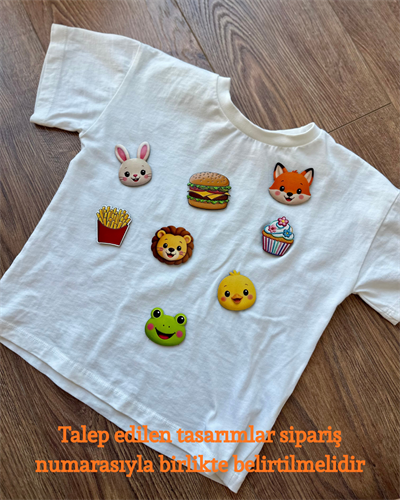 Pufiko Cırtlı Tişört + 3 patch