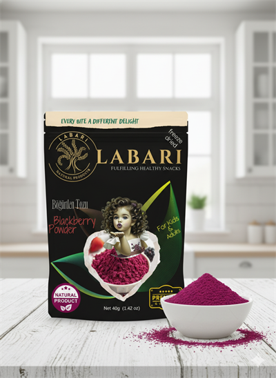 Labari Dondurularak Kurutulmuş Böğürtlen Meyvesi Tozu 40 gram