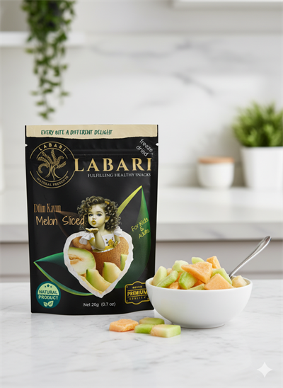 Labari Dondurularak Kurutulmuş Kavun Meyvesi Dilimleri 20 gram