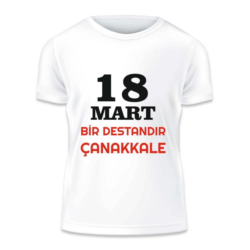 18 Mart Çanakkale Baskılı Tişörtü