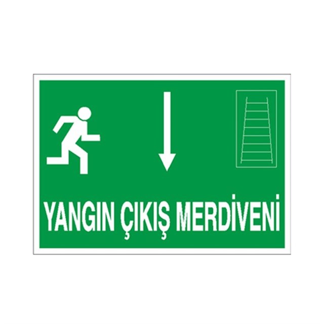 Yangın Çıkış Merdiveni Aşağı Ok