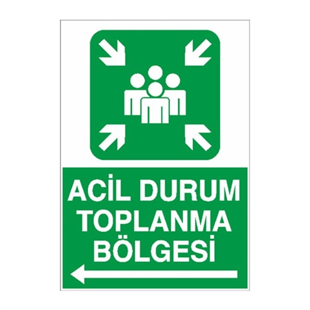 Acil Durum Toplanma Bölgesi Sol Ok