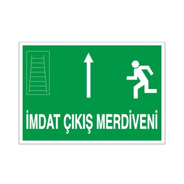 İmdat Çıkış Merdiveni Yukarı Ok