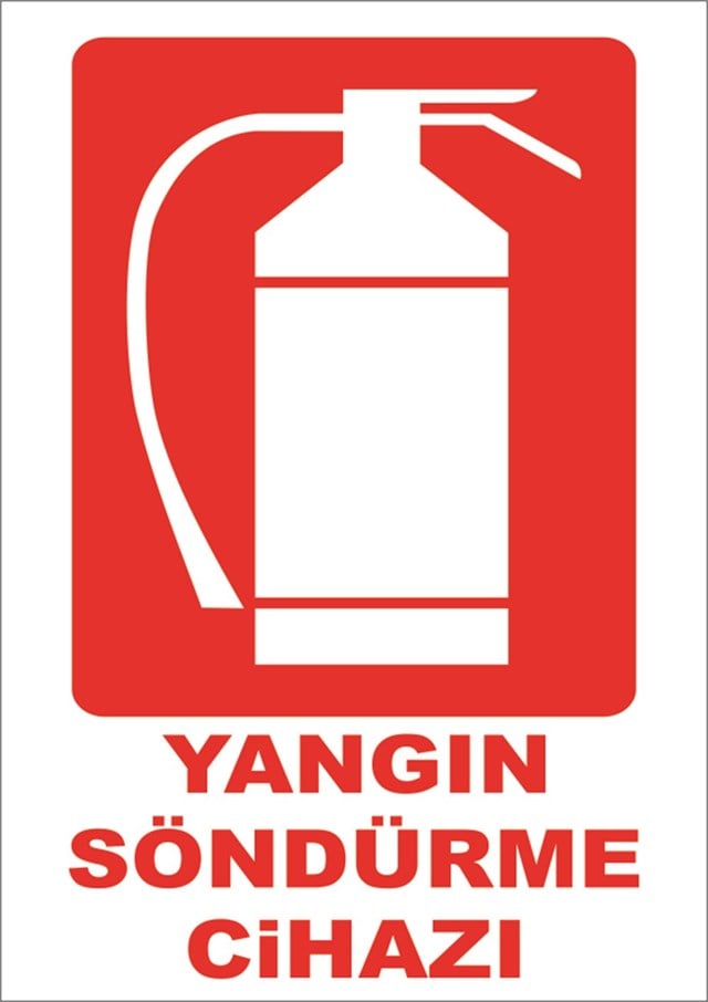 YANGIN SÖNDÜRME CİHAZI LEVHASI