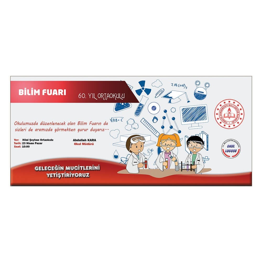 Bilim Fuarı Davetiye 1 (Zarflı)