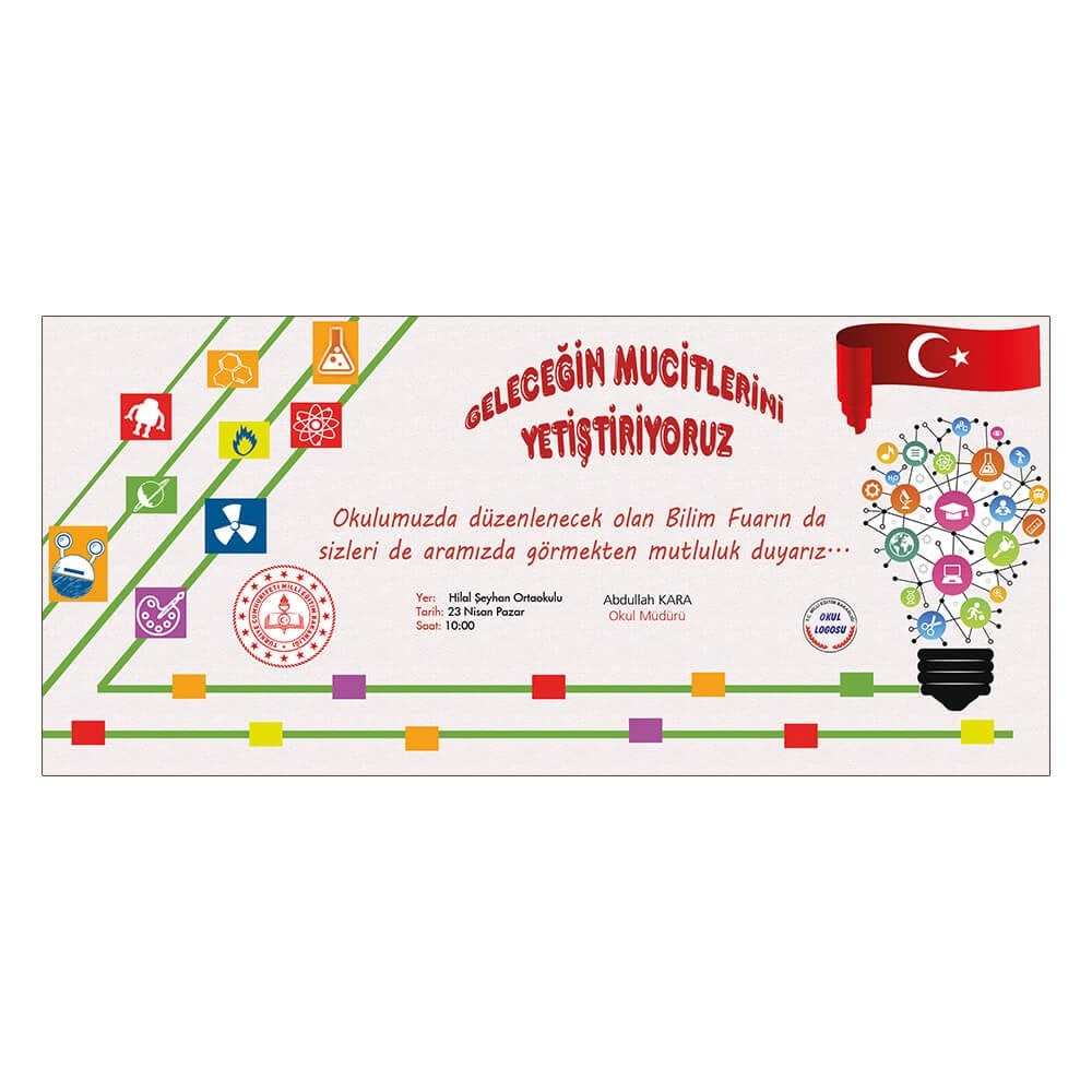 Bilim Fuarı Davetiye 2 (Zarflı)