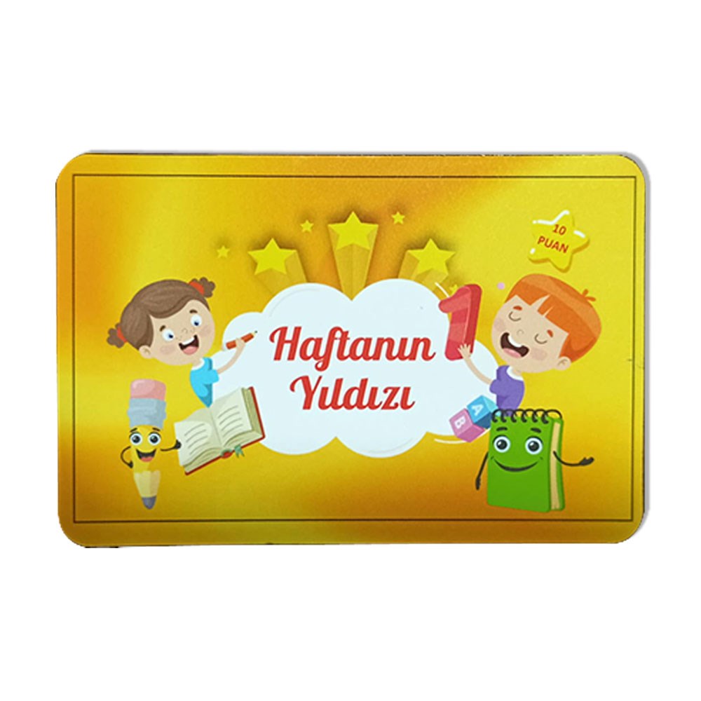bsrkrt2Haftanın Yıldızı Kartı Öğrenci Başarı KartıYaka Kartları ve RozetlerOkularenkkat