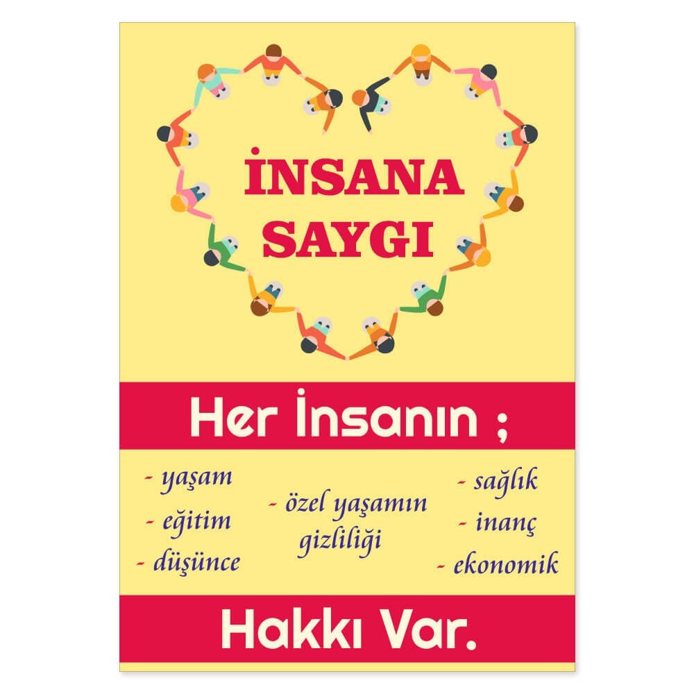 Değerler Eğitimi Afişi (Saygı)