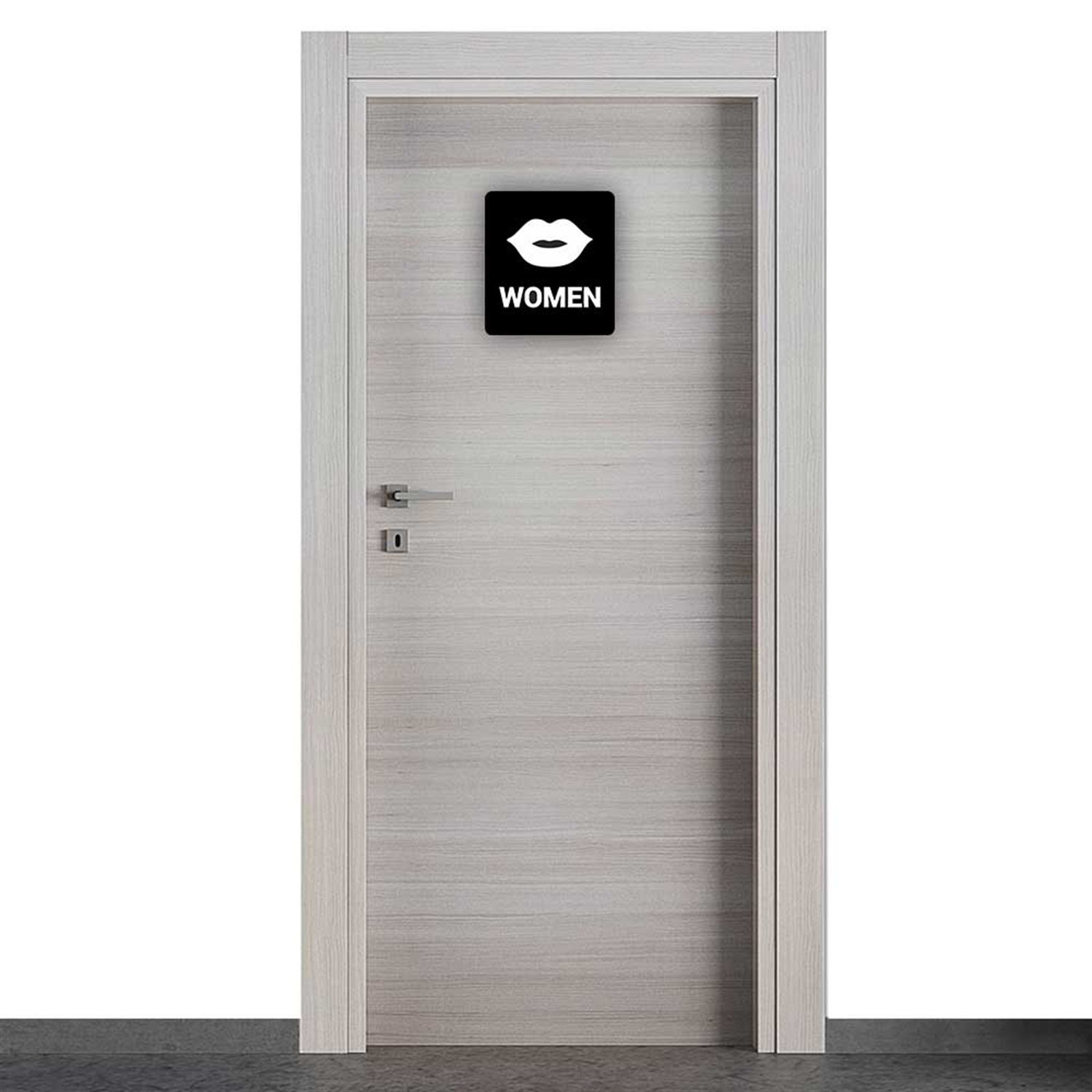 Dekoratif Bayan WC Kap İsimliği