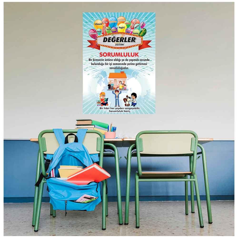 dgr5Sorumluluk Değerler Afişi Okul PosteriDeğerler Eğitimi AfişleriOkularenkkat