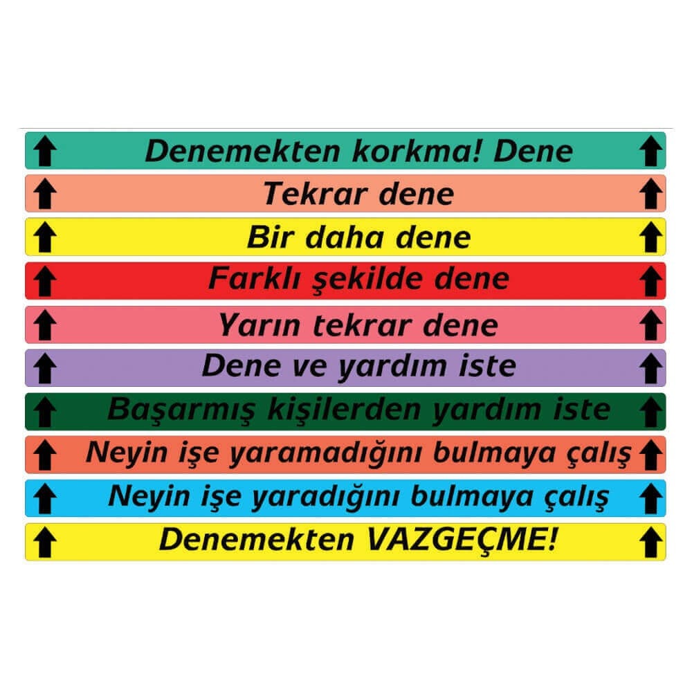 Eğitim Merdiven Yazıları (Laminasyonlu)
