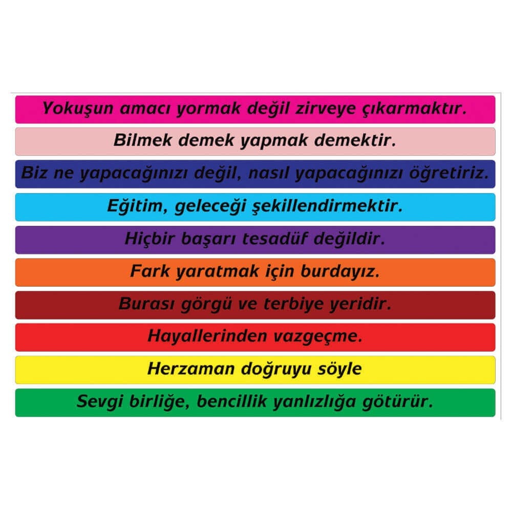 Eğitim Merdiven Yazıları (Laminasyonlu)