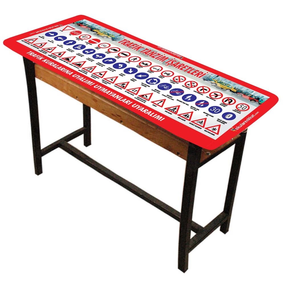 gzl51Trafik Kuralları Gizil Öğrenme Lastikli Sıra ÖrtüsüGizil Öğrenme Baskılı Sıra ÖrtüsüOkularenkkat