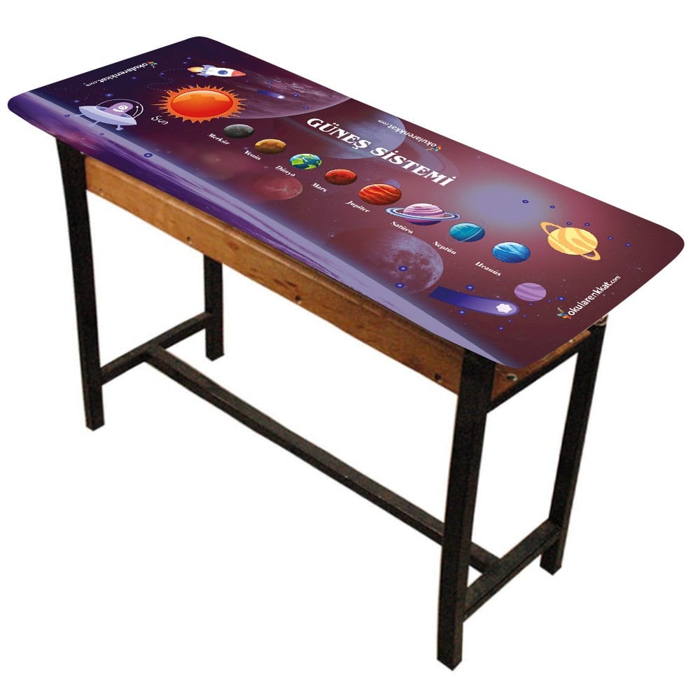 gzl73Güneş Sistemi Baskılı Gizil Öğrenme Lastikli Sıra ÖrtüsüGizil Öğrenme Baskılı Sıra ÖrtüsüOkularenkkat