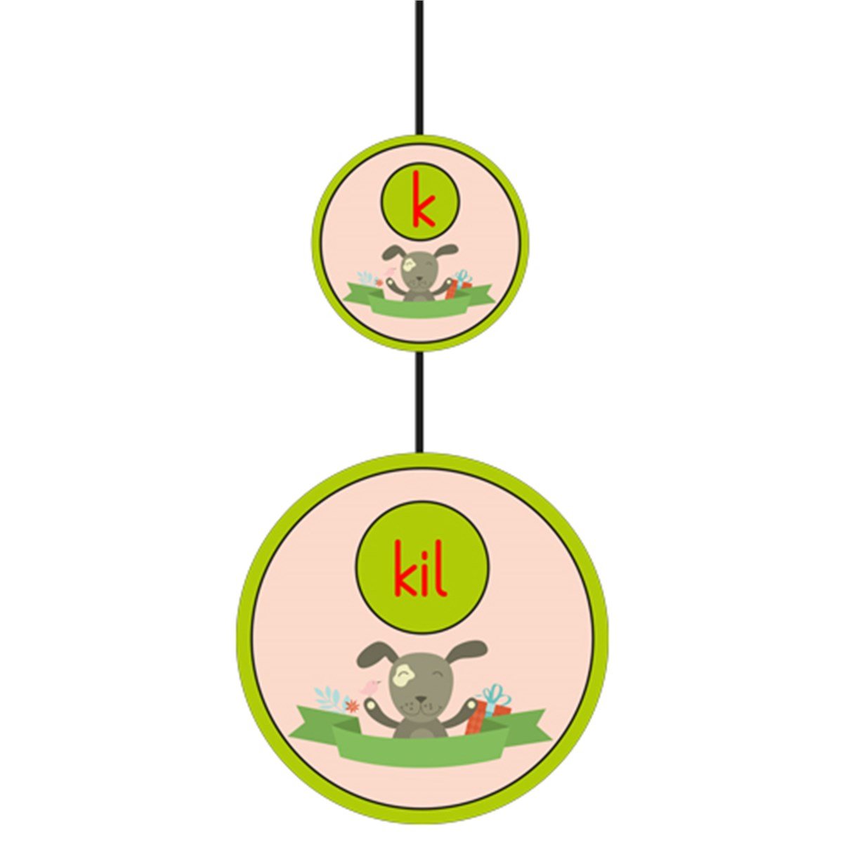 Harf ve Hece İkili Dönkart (1. Sınıflar İçin)