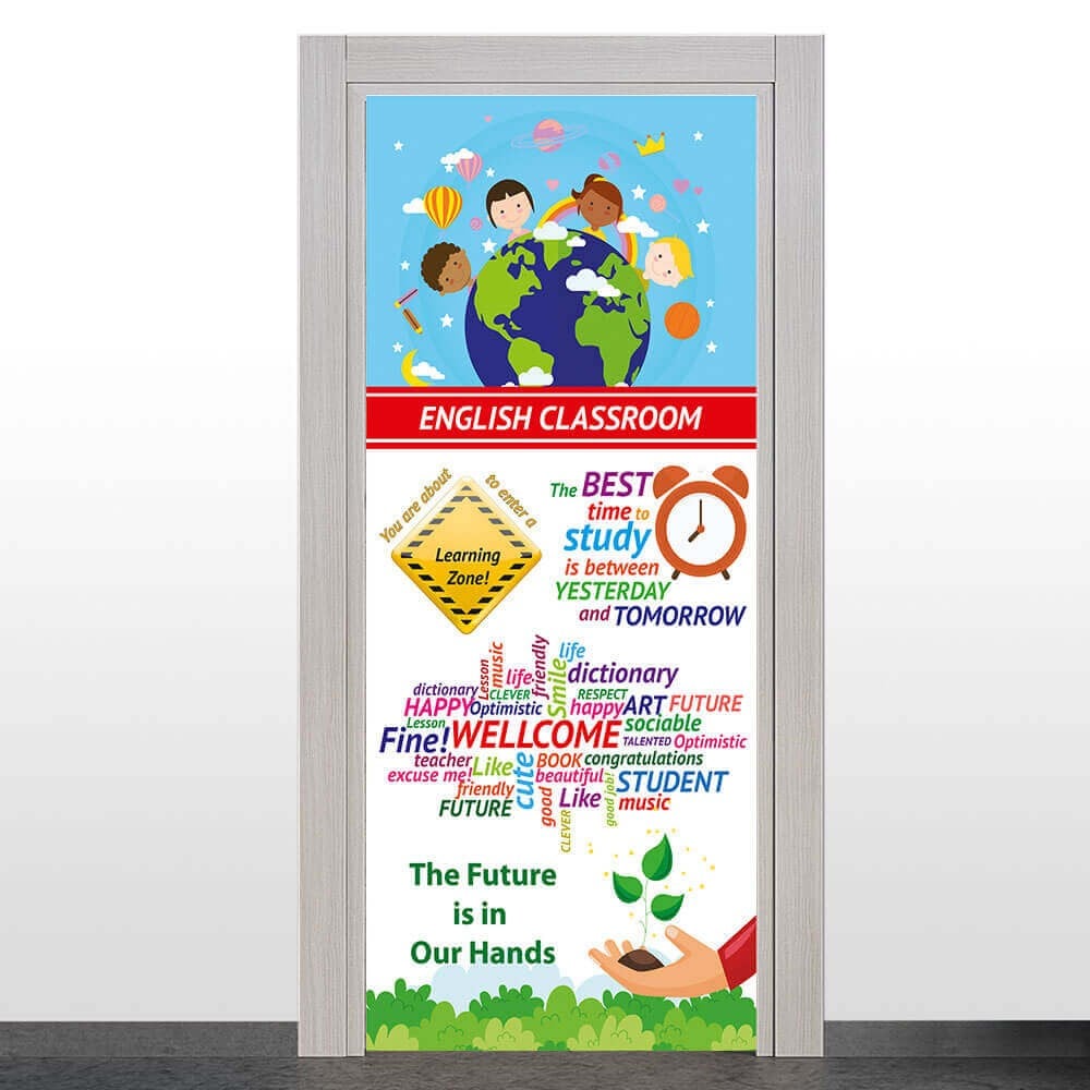 İngilizce Sınıfı Kapı Giydirme