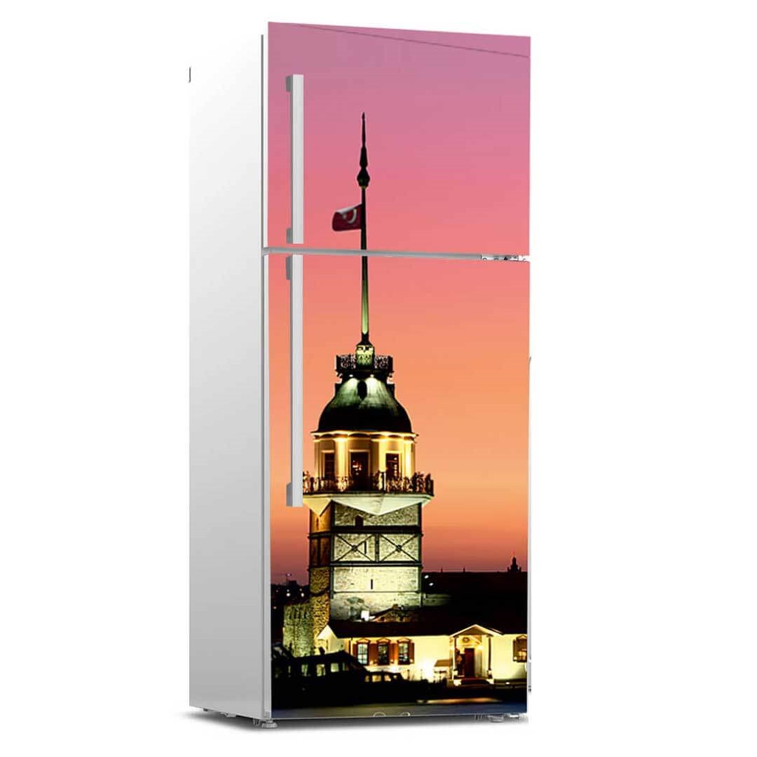 Kız Kulesi Buzdolabı Sticker Kaplama