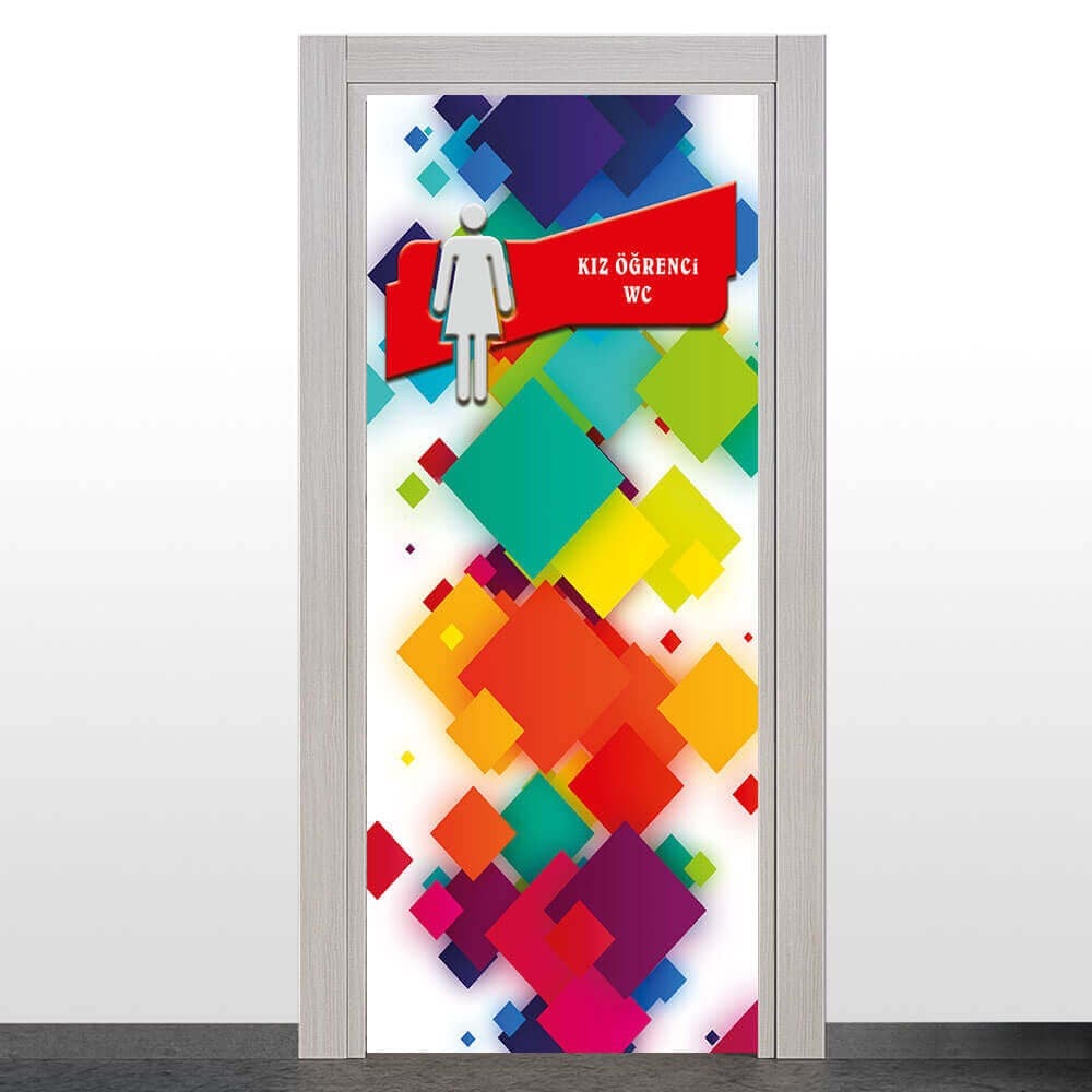 Kız Öğrenci WC Kapı Giydirme
