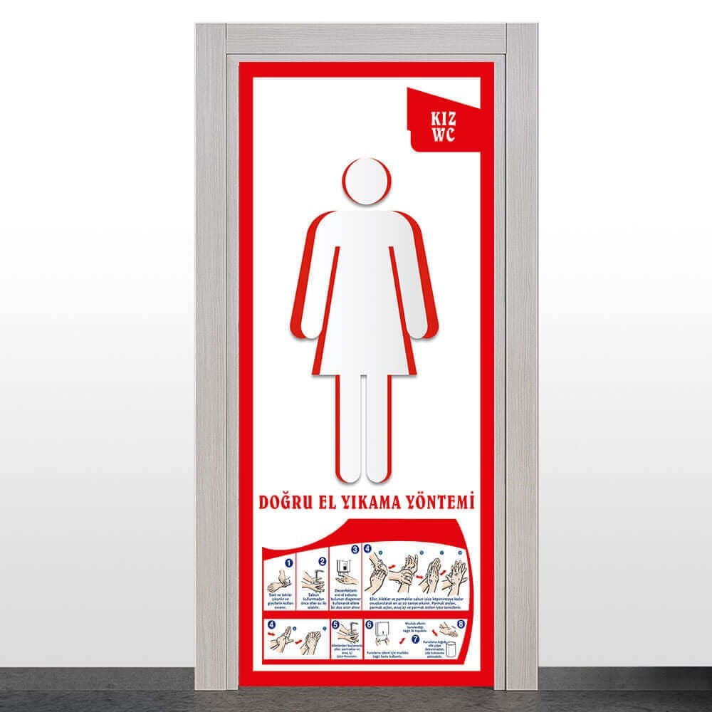 Kız WC Kapı Giydirme