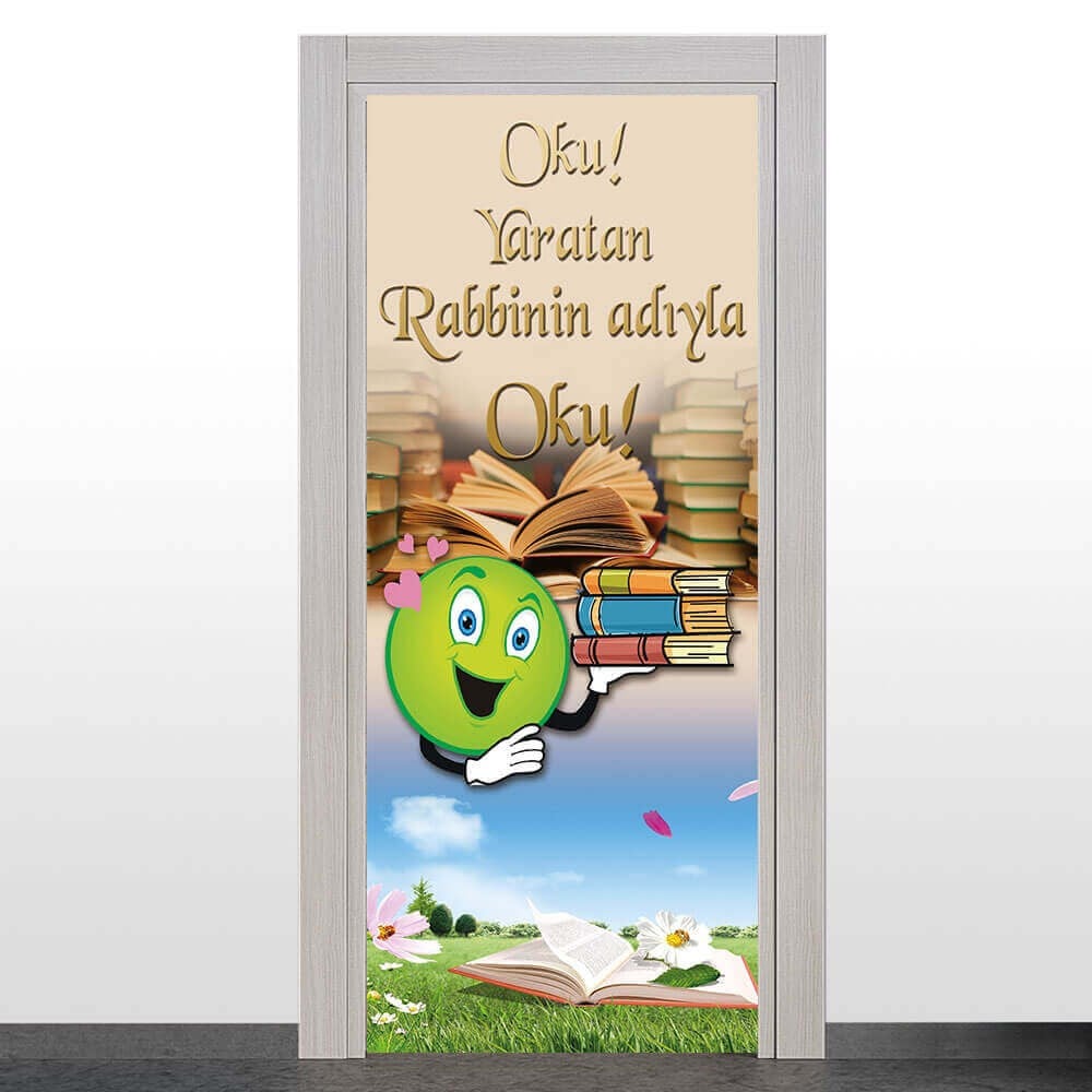 Okuma Temalı Kapı Giydirme 
