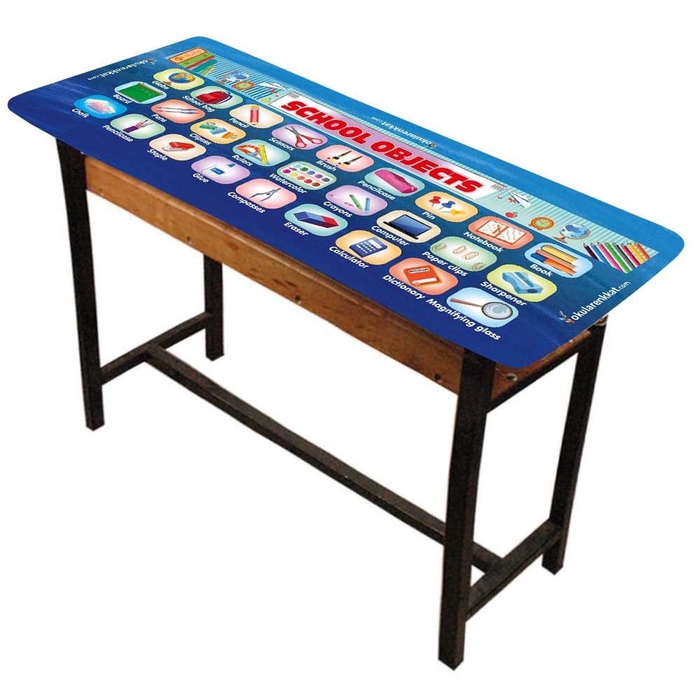 orksö015Lastikli Sıra ÖrtüsüGizil Öğrenme Baskılı Sıra ÖrtüsüOkularenkkat