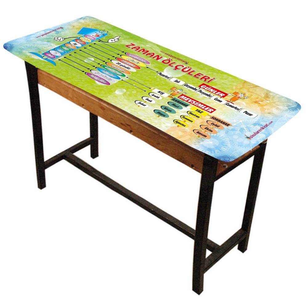 orksö16Lastikli Sıra ÖrtüsüGizil Öğrenme Baskılı Sıra ÖrtüsüOkularenkkat