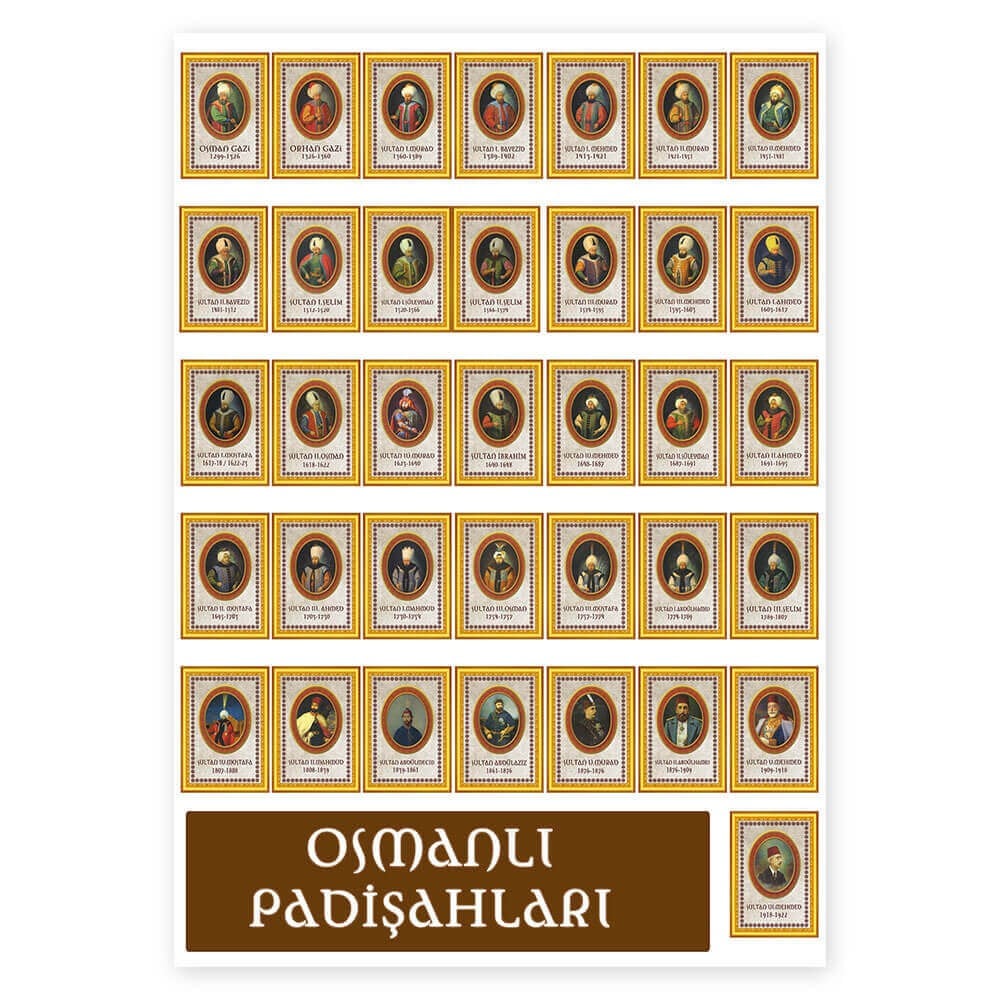 Osmanlı Padişahları Afişi