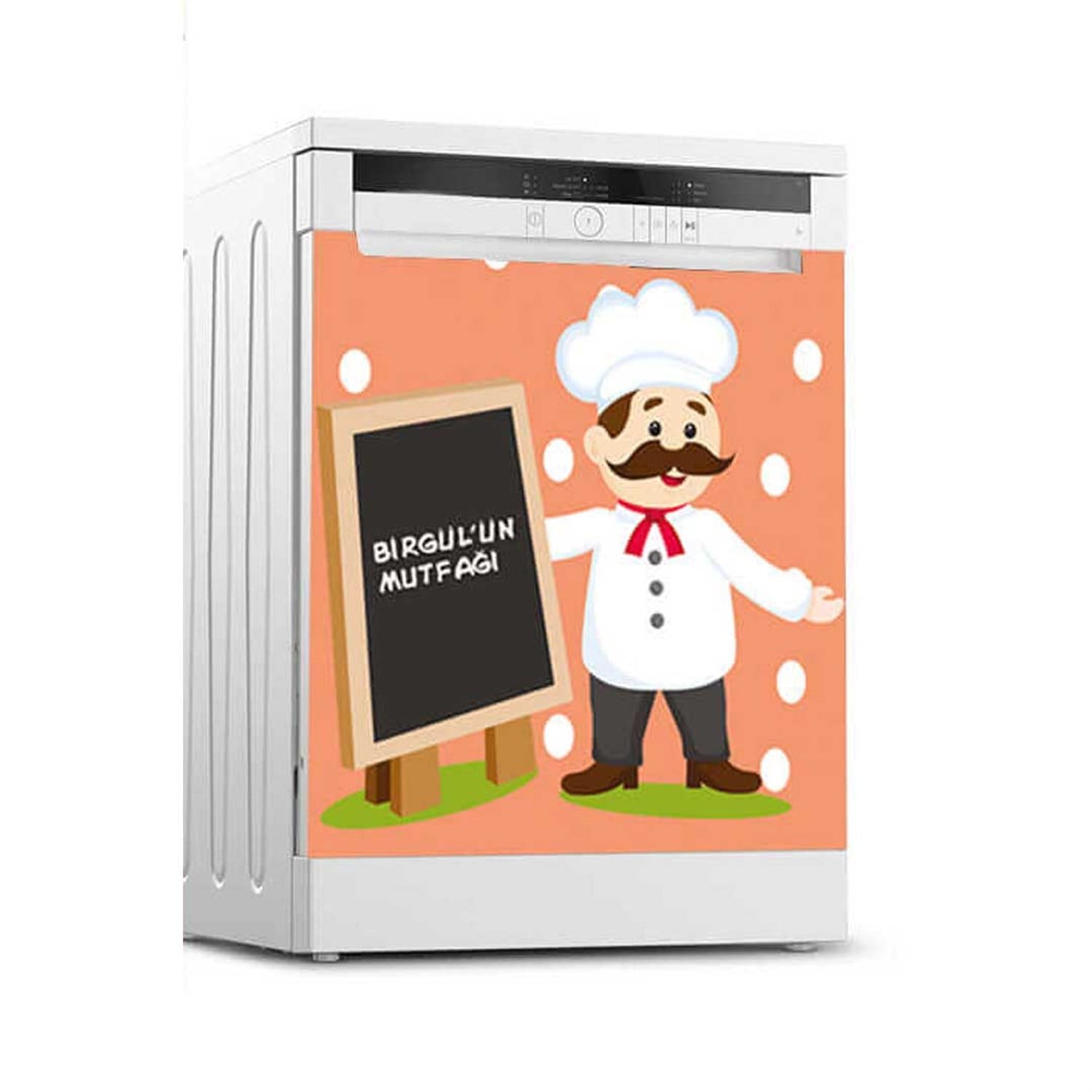 Özel İsim Bulaşık Makinesi Sticker Kaplama