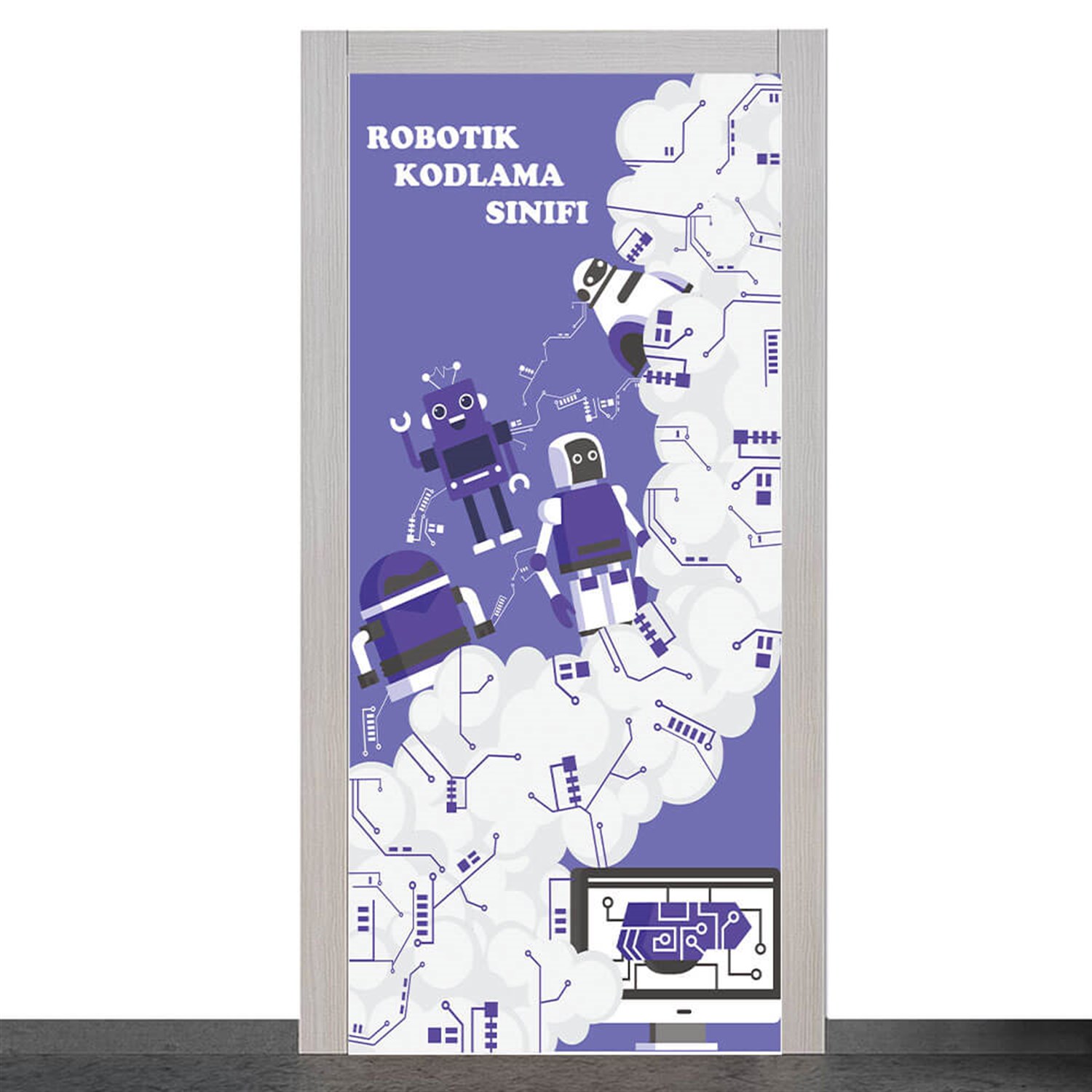 Robotik Kodlama Sınıfı Kapı Giydirme