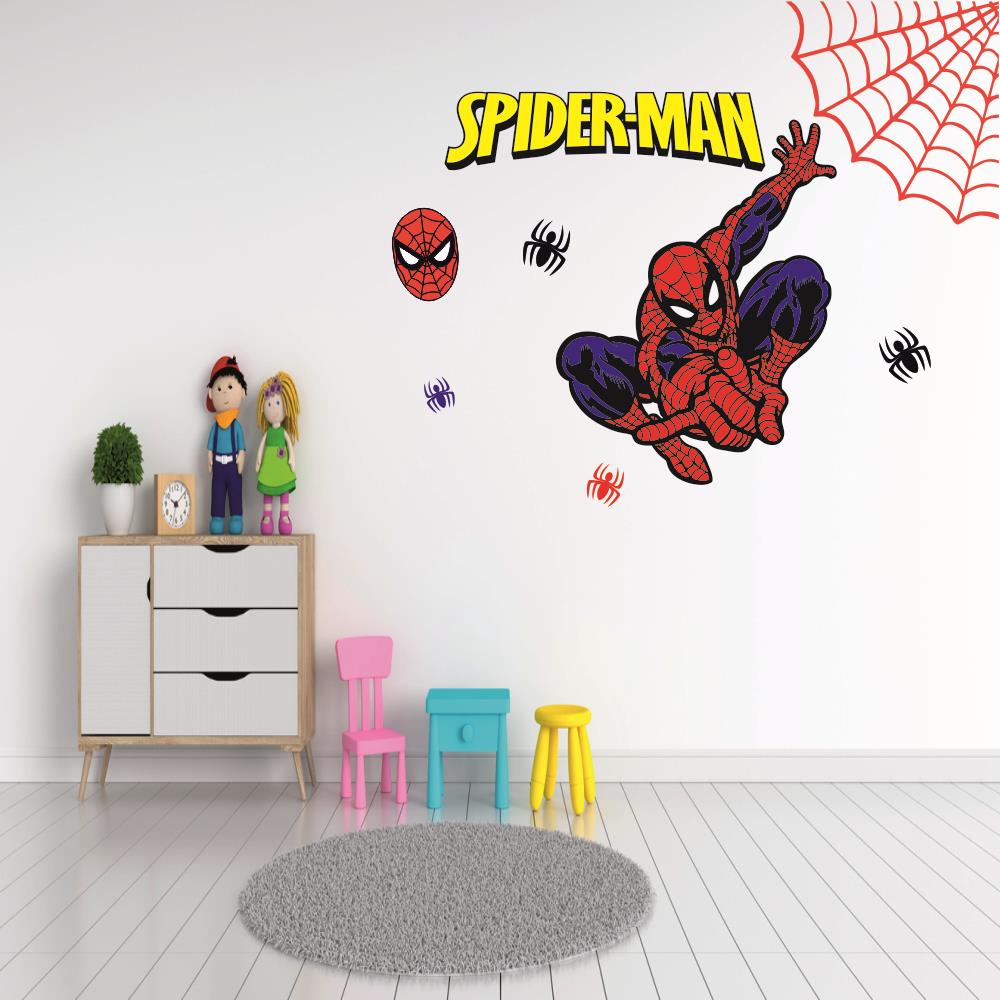 stickrcock-3Spiderman Sticker Duvar YapıştırmaÇocuk Odası Sticker YapıştırmaOkularenkkat
