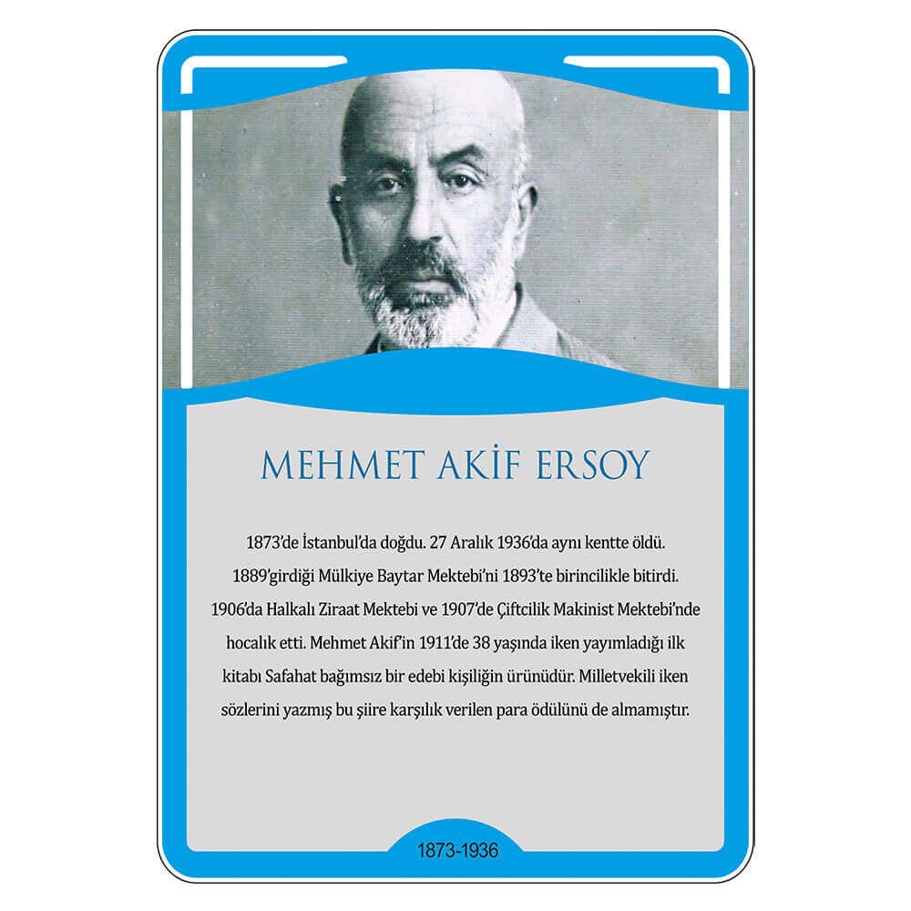 Türk Büyükleri - Mehmet Akif Ersoy Afişi