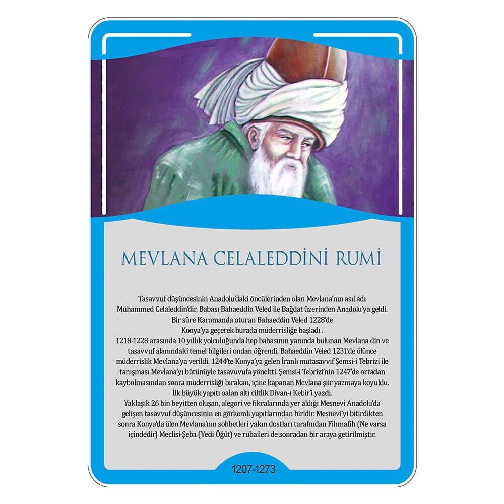 Türk Büyükleri - Mevlana Afişi