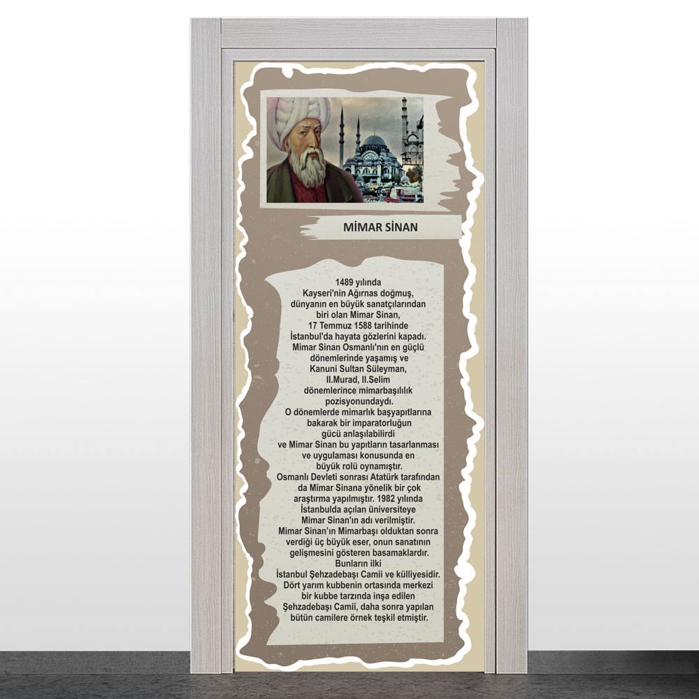 Türk Büyükleri Kapı Giydirme (Mimar Sinan)