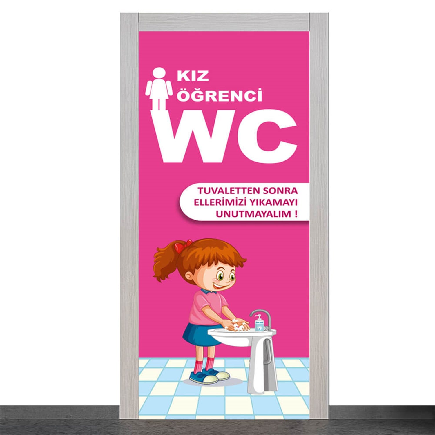 Tuvalet Kapı Giydirme / Kız Öğrenci