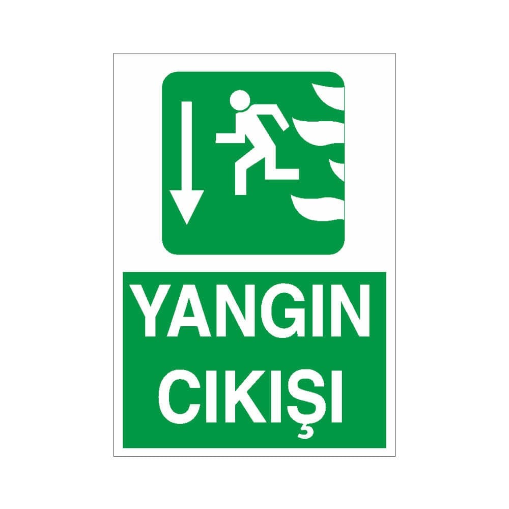 Yangın Çıkışı Aşağı Ok
