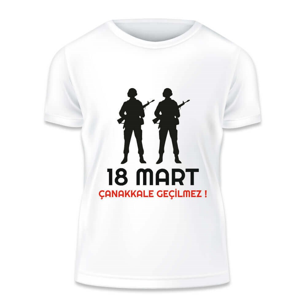 18 Mart Çanakkale Baskılı Tişörtü