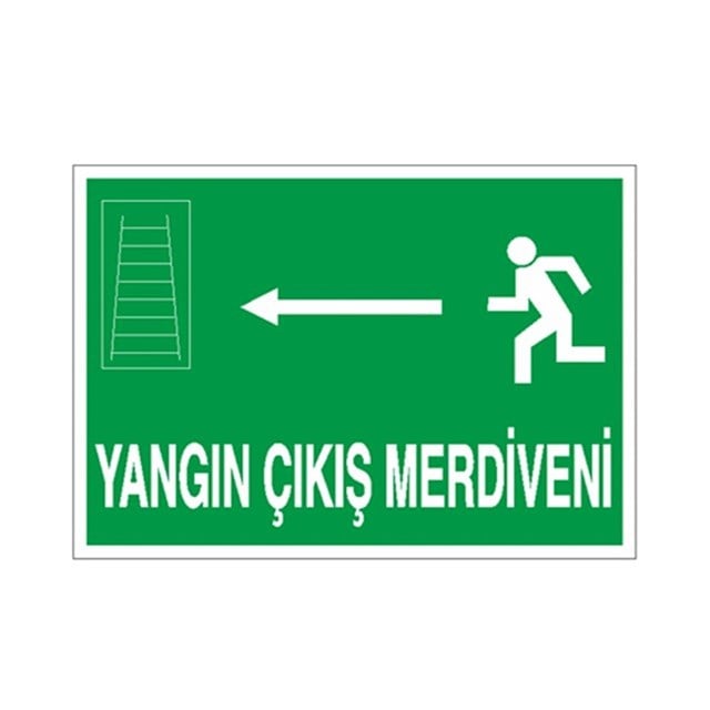 Yangın Çıkış Merdiveni Sol Ok