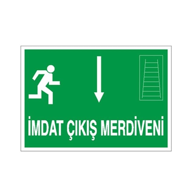 İmdat Çıkış Merdiveni Aşağı Ok