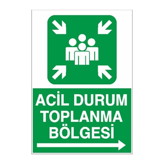 Acil Durum Toplanma Bölgesi Sağ Ok