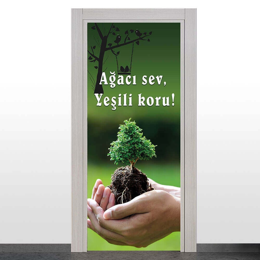 Ağaç Temalı Değerler Kapı Giydirme
